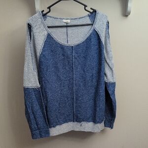 Aeropostale Blue and Gray Long Sleeve Tee